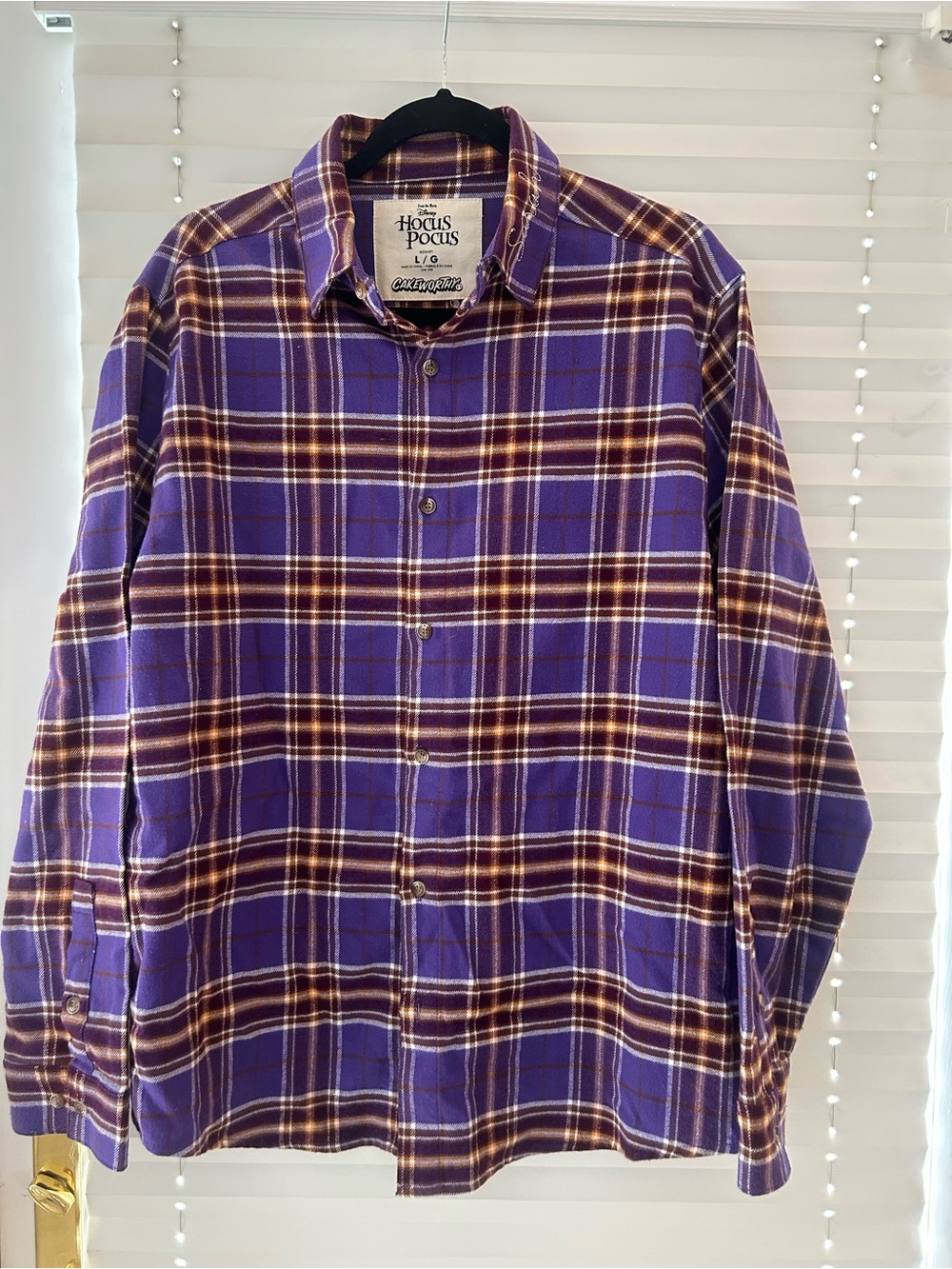Disney Hocus Pocus Sarah Sanderson Flannel Shirt by Cakeworthy.
